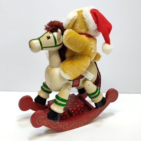 House Of Lloyd Rocking Horse Bear Musical Santa Claus Is Coming To Town See Vid. - Picture 5 of 14